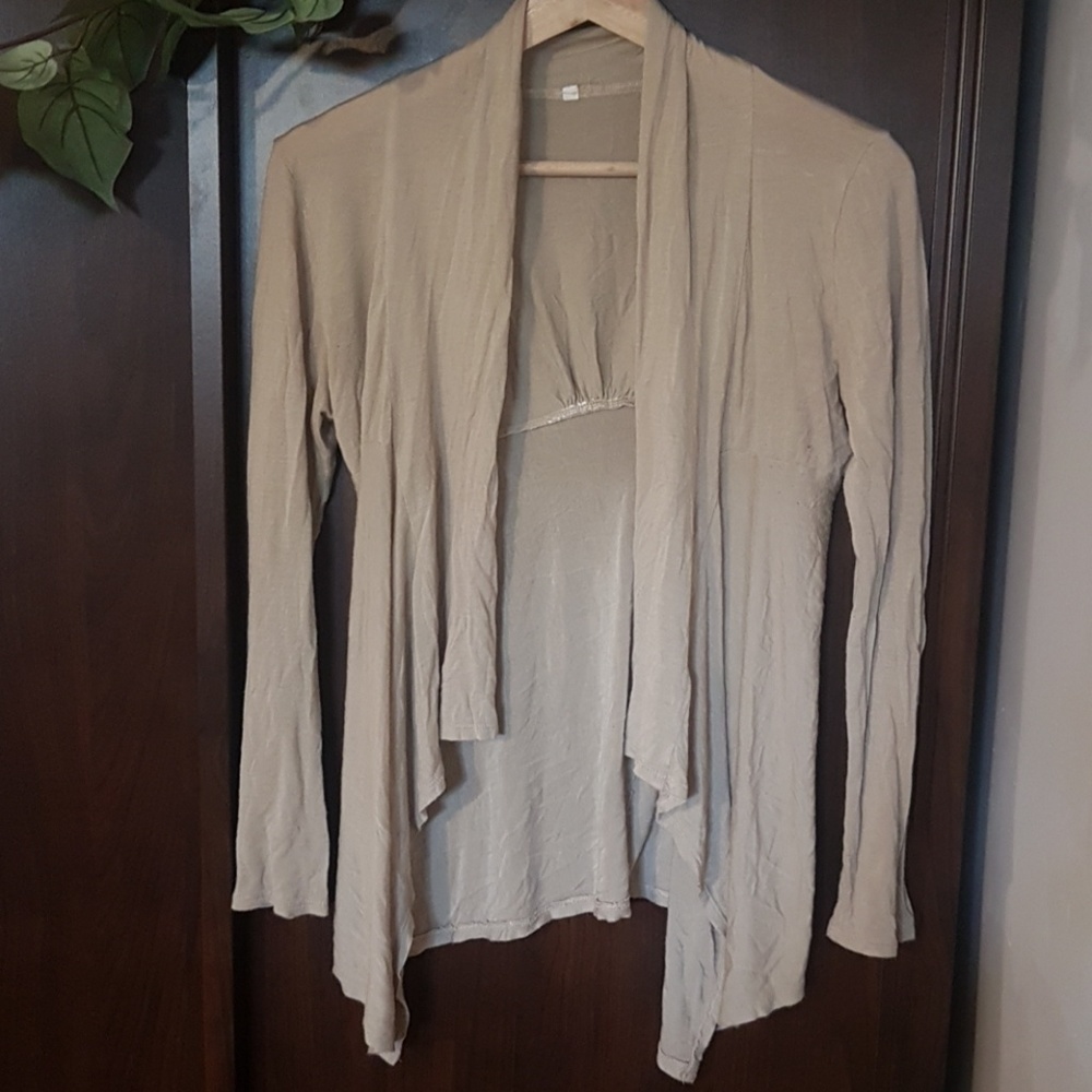 Tan cardigan